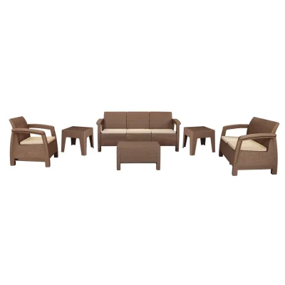 Salon De Jardin Carthage 8 Places -Taupe