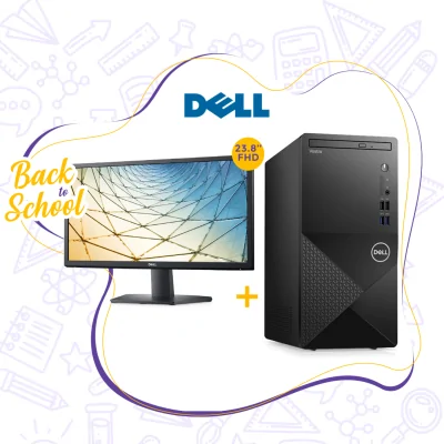 Pack Rentrée Scolaire Pc De Bureau DELL VOSTRO 3910 I3 12È GÉN 4GO/1TO + Ecran SE2422H 23.8\" Full HD