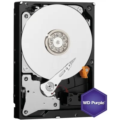 Disque Dur Interne 3.5\" Pour Video Surveillance Western Digital Purple 4 To