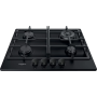 Table De Cuisson Gaz Whirlpool 4 Feux -Noir chez affariyet pas cher