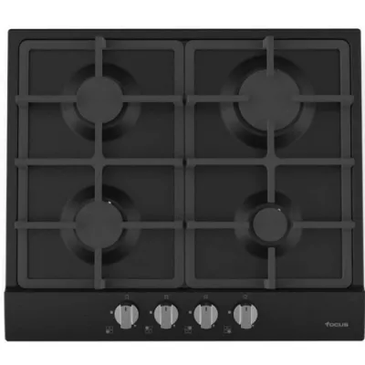 Plaque De Cuisson Focus 4 Feux 60Cm Fonte Thermocuple -Noir