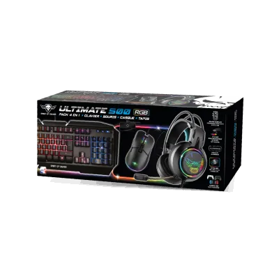 PACK GAMING SPIRIT OF GAMER 4EN1: CLAVIER + CASQUE + SOURIS + TAPIS