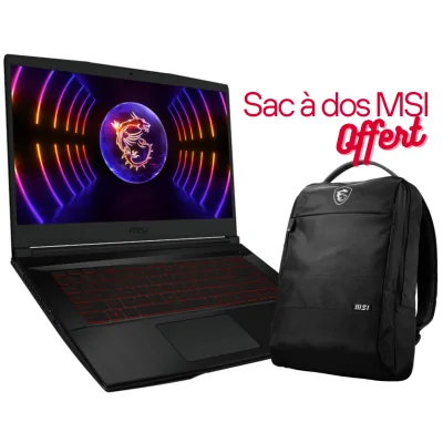 PC Portable Gamer MSI Thin GF63 12UCX I5 12È Gén 8Go RTX 2050