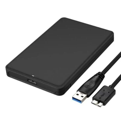 BOITIER POUR DISQUE DUR EXTERNE 2.5\'\' HDD USB 3.0 - NOIR