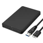 BOITIER POUR DISQUE DUR EXTERNE 2.5\'\' HDD USB 3.0 - NOIR
