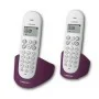 TÉLÉPHONE SANS FIL LOGICOM VEGA 250 DUO - AUBERGINE