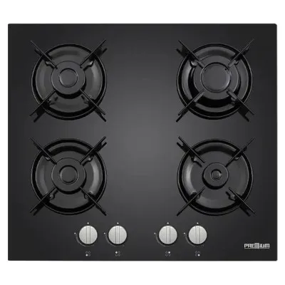 Plaque De Cuisson Encastrable Premium 4 Feux 60 Cm -Noir
