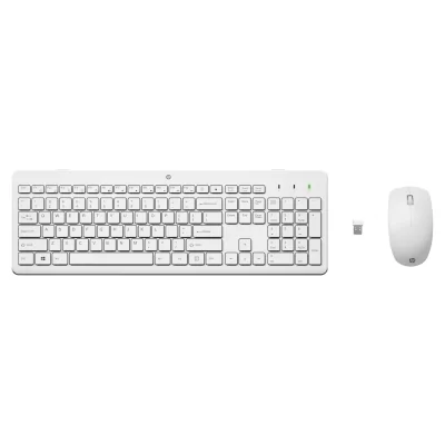 Ensemble Clavier Et Souris Sans Fil HP 230 AZERTY - Blanc