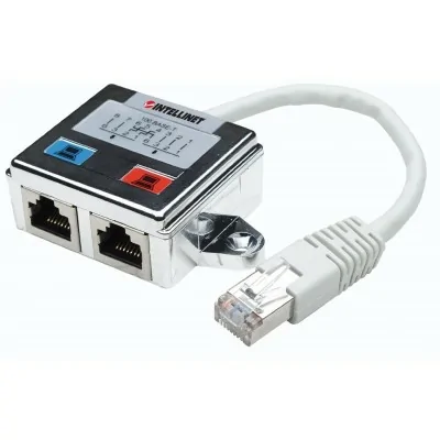 Duplicateur INTELLINET RJ45 Cat 5 Blindé 2 Ports