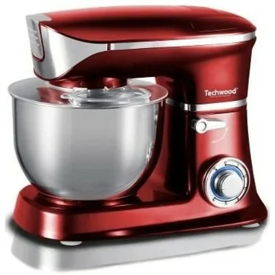 Robot Pétrin TECHWOOD 6.5L -Rouge chez affariyet pas cher