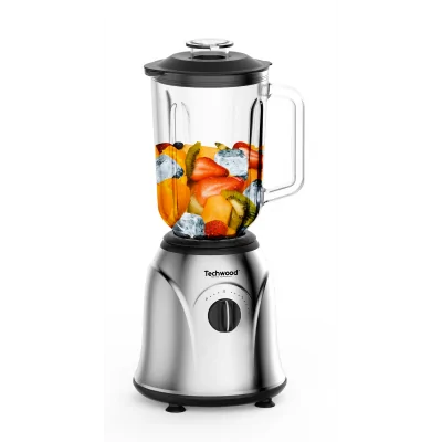 Blender TECHWOOD 1000w 1.5L -Inox et Verre  Chez affariyet pas cher