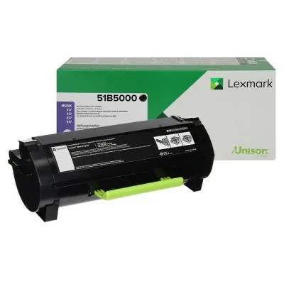 Toner Laser Adaptable Compatible LEXMARK 51B5000 - Noir
