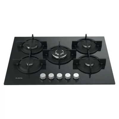 Plaque De Cuisson ARISTON 5 Feux 75Cm -Noir chez affariyet pas cher