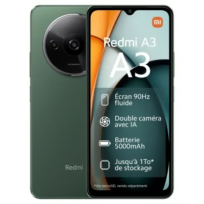Smartphone XIAOMI REDMI A3 3Go 64Go - vert