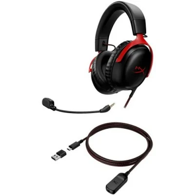 Micro Casque Filaire Gamer HyperX CLOUD III - Noir/Rouge