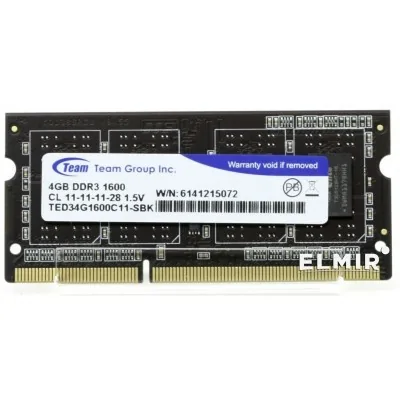 Barrette mémoir TEAMGROUP Elite SO-DIMM 4Go DDR3 1600MHz