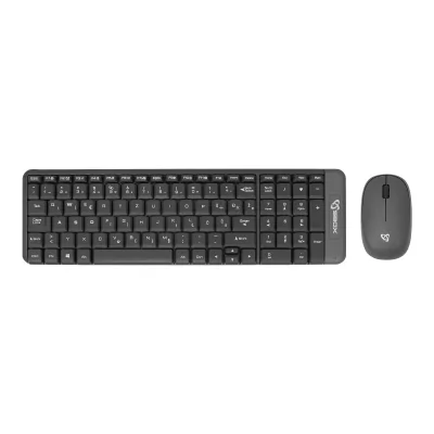 Ensenble Clavier et Sourie Sans Fil SBOX WKM-22 - Noir et Gris