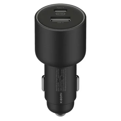 Chargeur allume cigare XIAOMI 67W 2 ports (USB-C / USB-A ) - Noir
