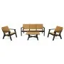 Salon Central Park 5Places Basic Bois Sotufab chez affariyet pas cher