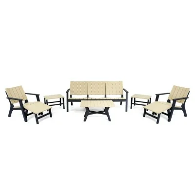Salon Central Park 5Places Confort Bois chez affariyet pas cher