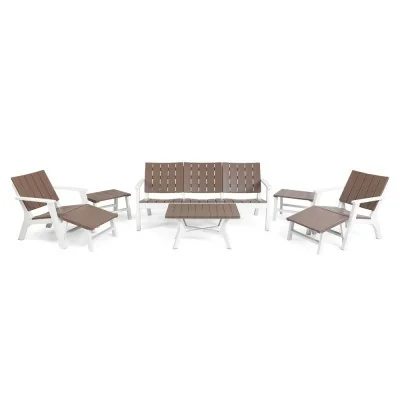 Salon Central Park 5Places Confort Bois SOTUFAB -Taupe