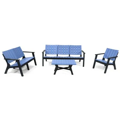 Salon Central Park 6Places Basic Bois chez affariyet pas cher