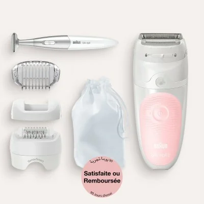 Épilateur BRAUN Rechargeable Série 5 Wet & Dry -Rose chez affariyet pas cher