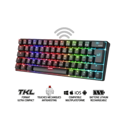 Clavier Sans Fil Mécanique SPIRIT OF GAMER Xpert K200 Dark Meca RGB