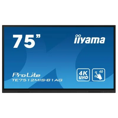 Ecran Tactile IIYAMA ProLite 75'' 4K UHD IPS 60Hz - Noir
