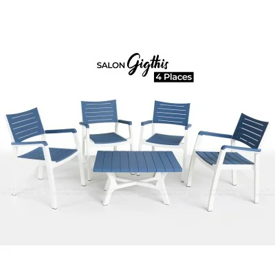 Salon GIGTHIS SOTUFAB (4 Fauteuil miami +Table Central Park )