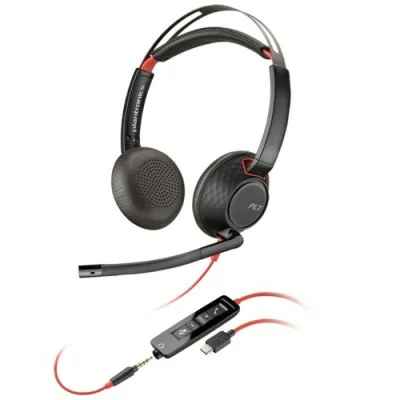 Micro Casque Filaire HP Poly Blackwire 5520 - Noir