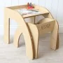 Bureau enfant MDF Stratifié Effet Bois Prénom Personnalisable