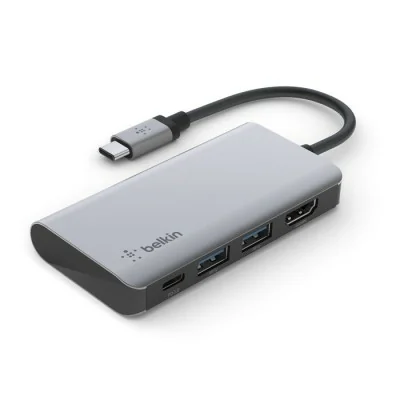 Adaptateur BELKIN Multiport USB-C 4-en-1 - Silver