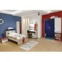 Chambre Enfant MARIN 190x90cm 3 Portes - Blanc/Bleu/Rouge chez affariyet pas cher