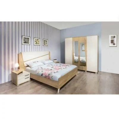 Chambre Adulte AMBIANCE 200x160cm 4 Portes - Beige /  Denver