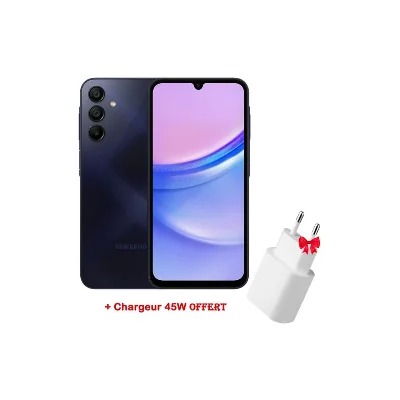 Smartphone Samsung Galaxy A15 4Go 128Go - Bleu Noir