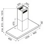 Hotte Centrale Focus 120 cm -Inox + Vitro Noir chez affariyet pas cher