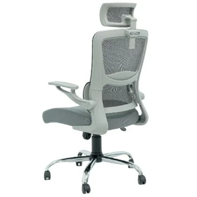 Chaise Directeur Roy Avec Accoudoirs Gris