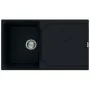 Évier De Cuisine Encastrable FOCUS Graniteck 1 Bac + égouttoir 86cm - Noir