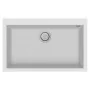 Évier De Cuisine Encastrable FOCUS Graniteck 1 Bac 80cm -Blanc chez affariyet pas cher