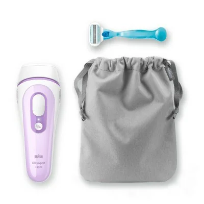 Épilateur BRAUN à Lumière Pulsée -Blanc & Violet Chez affariyet pas cher