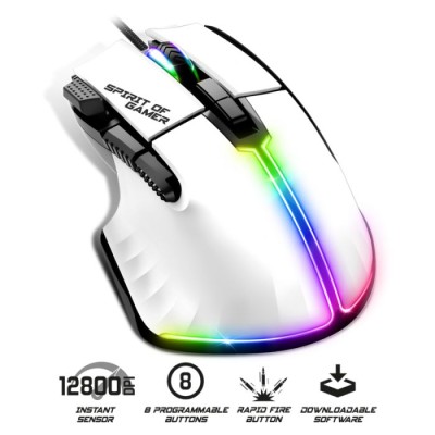 Souris Filaire Gamer SPIRIT OF GAMER PRO-M5 RGB - Blanc