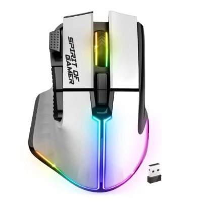 Souris Gamer Sans Fil SPIRIT OF GAMER PRO-M5 RGB - Blanc