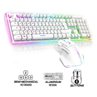 Ensemble Clavier et Souris Gamer SPIRIT OF GAMER ULTIMATE 600 - Blanc