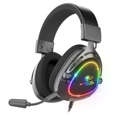 Micro Casque Gamer Filaire SPIRIT OF GAMER ELITE H40 ARTIC RGB - Noir