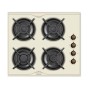 Plaque A Gaz Premium Rust Verre 4 Feux 60 Cm Avec Sécurité -Beige
