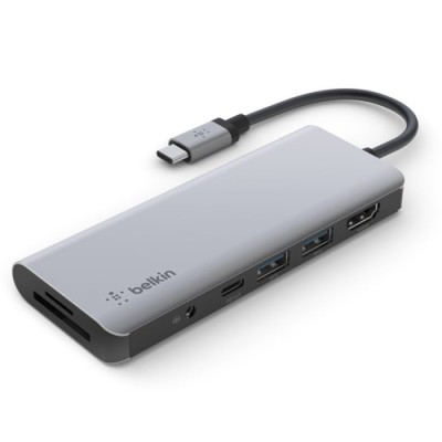 Adaptateur BELKIN Multiport USB-C 7-en-1 - Silver
