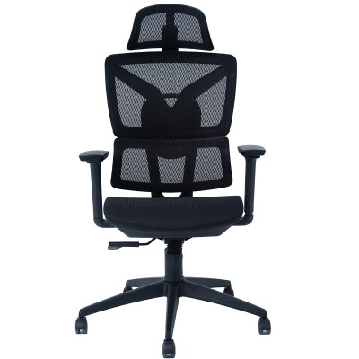 Chaise de Direction Oxygène Base Chrome - Noir