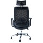 Chaise de Direction Spider Base Chrome - Noir