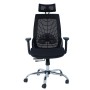 Chaise de Direction Spider Base Chrome - Noir